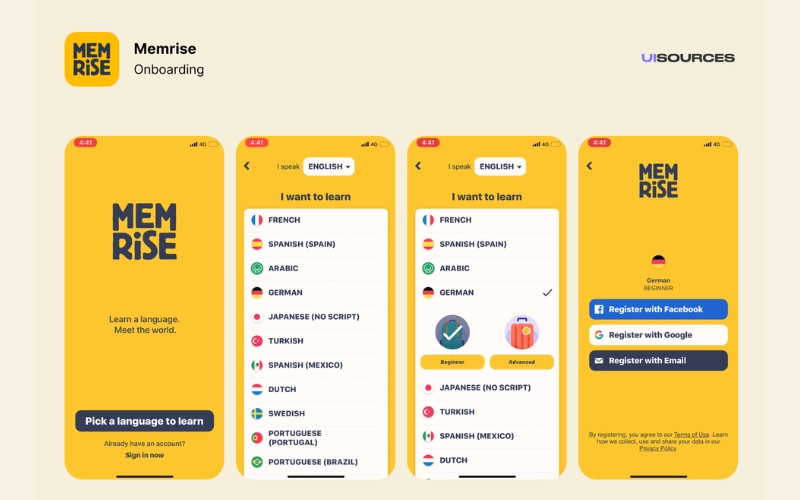 app học từ mới Memrise