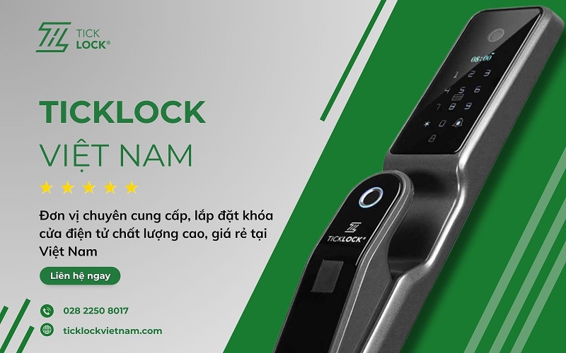 địa chỉ mua khóa vân tay cửa nhôm Xingfa  TICKLOCK