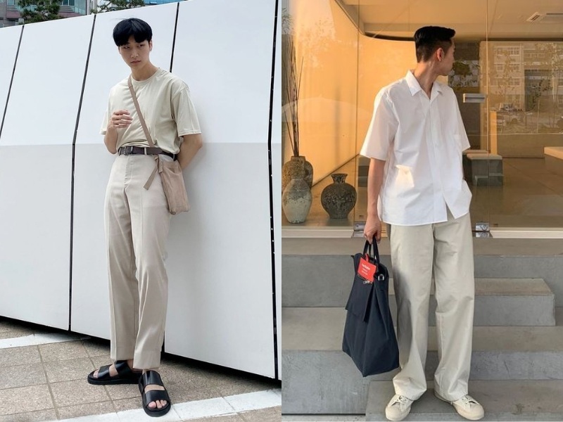 Phối đồ với quần gió ống rộng cho nam Phối đồ với quần gió ống rộng cho nam